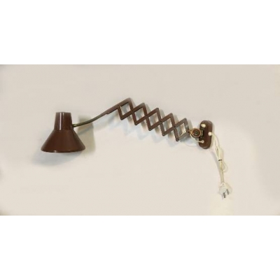 Stoere vintage dutch design schaarlamp van Hala Zeist